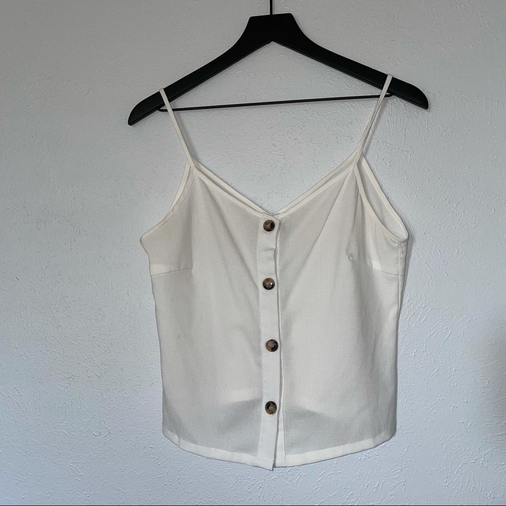 Nasty Gal Button Down Blouse Tank Top - Picture 1 of 5